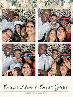 Example of a personalised Pixel Pop photo booth design