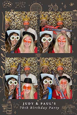 Example of a personalised Pixel Pop photo booth design