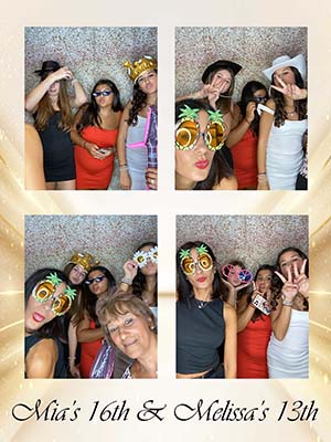 Example of a personalised Pixel Pop photo booth design