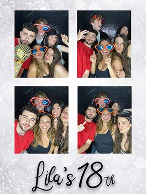 Example of a personalised Pixel Pop photo booth design