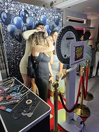 16th Birthday with Modern Pod Selfie Booth, backdrop and props