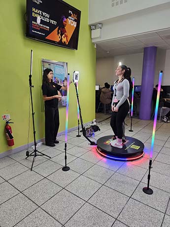 Barnet & Southgate College Freshers fair 360 Video Booth