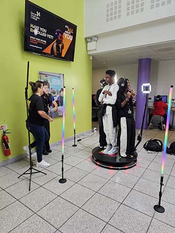 Barnet & Southgate College Freshers fair 360 Video Booth