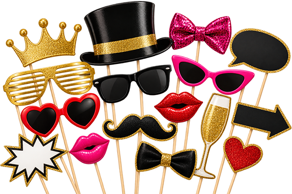 Props for your Pixel Pop booth hire