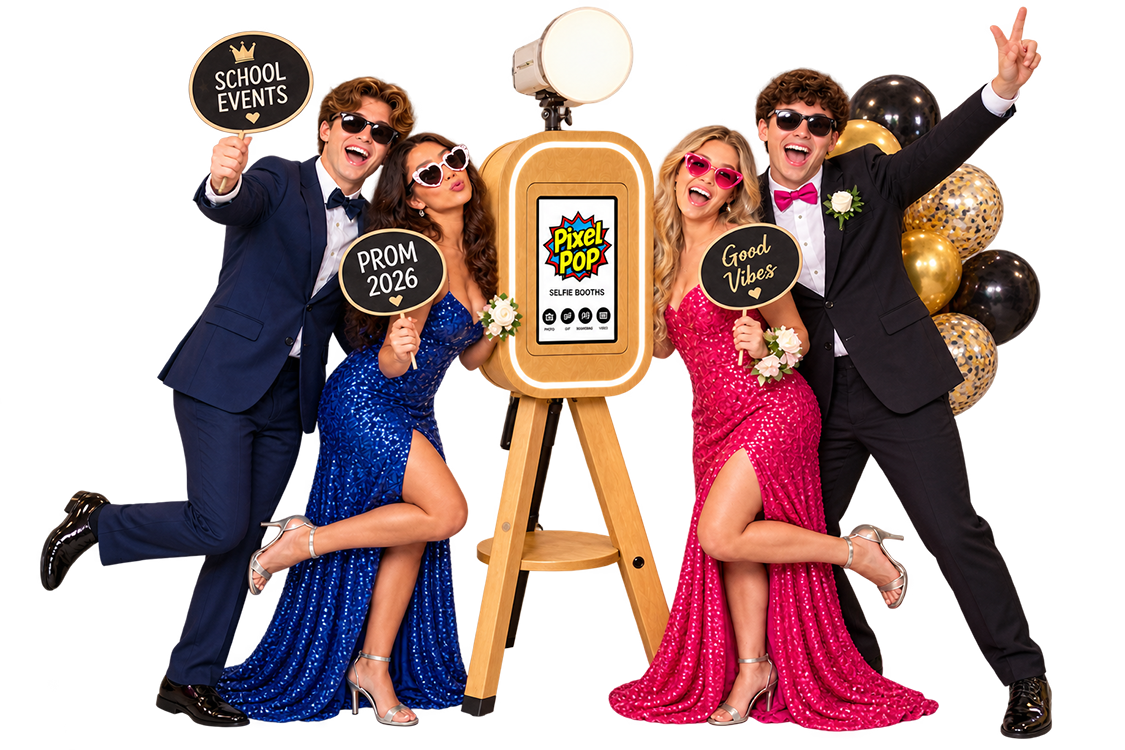 Pixel Pop photo and video booth entertainment for school events & proms
